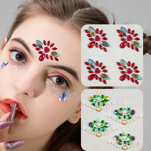 Tatouages temporaires pour enfants, autocollants imperméables pour le front pour le maquillage de princesse et le cosplay - Product Image 1