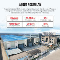 Porte coulissante en aluminium ROGENILAN AS2047, double vitrage trempé, porte extérieure insonorisée et écoénergétique, balcon, patio