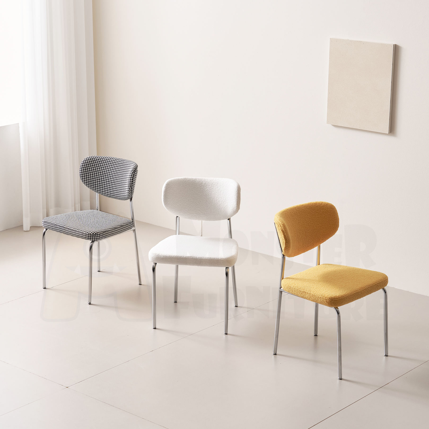 CHECK(ผ้า) สีเหลือง(BOUCLE), CHECK(ผ้า)