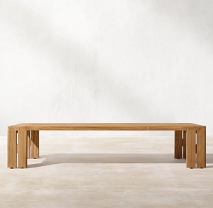 Ensemble de canapés en teck imperméable et résistant aux intempéries pour jardin, <span class=keywords><strong>terrasse</strong></span>, mobilier d'extérieur pour salon, salle à manger, hôtels, parcs, villas - Product Image 5