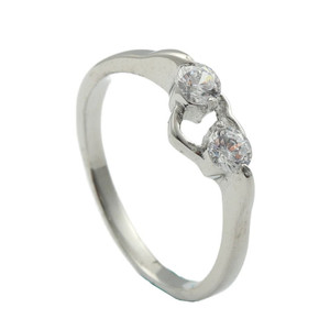 Heart Shape <b>Titanium</b> Steel <b>Ring</b> Silver Women's Wedding Gift Jewelry 24094 - Product Image 4