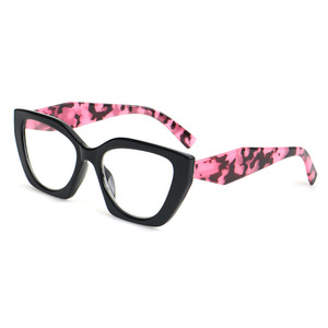 2024 nuevo estilo de moda ojo de gato <span class=keywords><strong>gafas</strong></span> de lectura poligonales marco grande <span class=keywords><strong>gafas</strong></span> de <span class=keywords><strong>presbicia</strong></span> para mujeres hechas de Material de PC - Product Image 2
