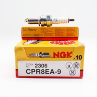Bougie d'allumage GENUINE NGK 2306/CPR8EA-9 NICKEL OE 31916KRM841/920700029/9470000866 - pour HONDA/KAWASAKI/YAMAHA