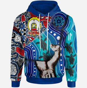 Indígena All Stars Sudadera con capucha personalizada Impreso Bloods in My Veins Otoño Cuello con capucha Características antiencogimiento - Product Image 1