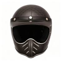 Nouveau casque de moto intégral rétro vintage certifié DOT |   Casque tout-terrain à coque composite ABS à dégagement rapide pour hommes et femmes