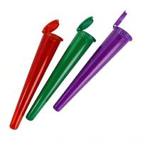Tube conique compressible en PP de 109 mm, rouge, violet, orange, avec bouchon sécurité enfant, tube personnalisé avec impression sérigraphique et transfert thermique