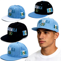 Casquette de baseball brodée à bord plat thème Guatemala, ajustable, unisexe, pour hommes et femmes, chapeau de soleil d'extérieur, streetwear, vente en gros