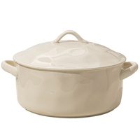 Bol à soupe en céramique de luxe à double poignée avec couvercle, grande capacité, design profond, compatible micro-ondes, pour usage domestique, bol à nouilles, mariage