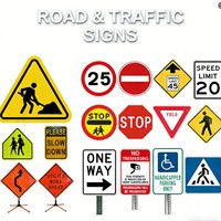 Panneaux de signalisation routière réfléchissants en aluminium personnalisés pour la vente en gros transfrontalière, haute luminosité, haute vitesse, pour usage municipal extérieur