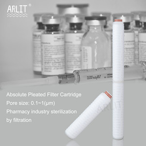 Cartouche filtrante plissée en PP 10 "X 69mm de marque <span class=keywords><strong>ARLIT</strong></span> 0.1micron 226 Élément filtrant plat pour l'industrie chimique - Product Image 2