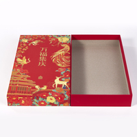 Boîte cadeau de luxe en papier bleu couché avec intérieur en satin protecteur, boîte rigide en carton personnalisée pour bonbons