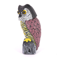 Jardin extérieur Chasse PE Matériel Vent-Action Hornd Oiseau Hibou Épouvantail Leurres avec Tête Rotative
