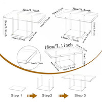 Ensemble de buffet en acrylique, supports à nourriture, plateau de service, supports à gâteaux pour gâteaux de mariage, support en acrylique et pour cupcakes