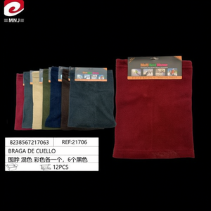 Sciarpa scaldacollo in pile multicolore, 12 pezzi, accessorio invernale caldo per adulti - Product Image 3
