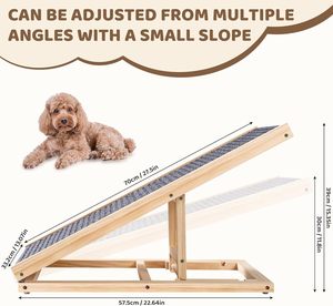 Échelle de rampe en bois réglable en hauteur personnalisée pour chiens escaliers pliables pour animaux de compagnie matériel pour <span class=keywords><strong>une</strong></span> utilisation en extérieur - Product Image 3