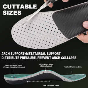 Anti Slip Plantaire Fasciitis Orthopedische Inzetstukken Hoge Boog Ondersteuning Inlegzolen Orthopedische Inlegzolen Voor Boog Pijn - Product Image 4