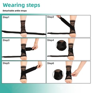 Soporte de Tobillo Deportivo para Exteriores <span class=keywords><strong>Liveup</strong></span> LS5827, con Correas de Cobre, Transpirable, de Fibra de Nailon, Desodorante, Profesional, Venta al Por Mayor - Product Image 2