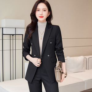 Women's Professional Suit Set Full Sleeve Worsted Anti-Wrinkle Office Lady Leisure Commuting Spring Autumn New Style - Product Image 2