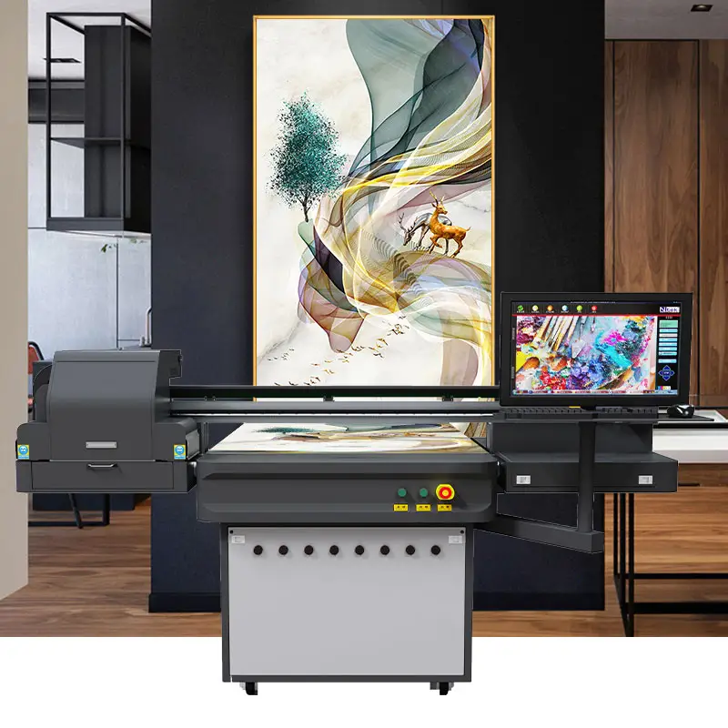 NTEK digital flatbed uv printer with Famous brand printhead Ricoh