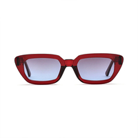 Lunettes de soleil carrées en acétate faites à la main, légères, de créateur, monture œil-de-chat surdimensionnée, protection UV400, tendance, en métal, pour hommes et femmes