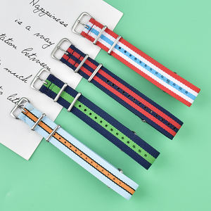 ניילון פסים שעון רצועת 18mm 20mm 22mm להקת שעון אופנה בד ניילון רצועת להקת שעון קולעת - Product Image 5