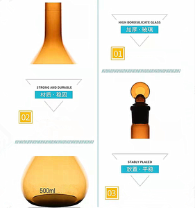 Erlenmeyer ขวดแก้วบอโรซิลิเกตสูงขวดแก้ว3.3สำหรับห้องปฏิบัติการปริมาตร - Product Image 6