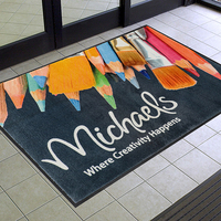 Tapis de porte extérieur moderne en nylon et caoutchouc, personnalisé avec logo, à poils ras, pour sublimation, avec impression HD