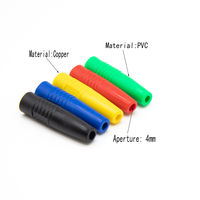 J10049 Nouvelle prise banane femelle 4 mm en cuivre nickelé avec gaine en PVC, soudable, pour amplificateur et tests en laboratoire