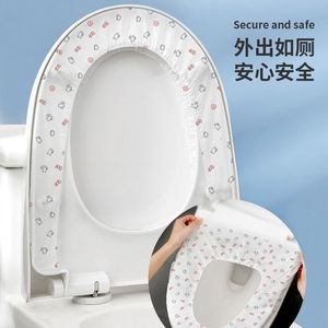 Housse de siège de toilette jetable pour voyage, imperméable, antibactérienne, pour hôtel, maison d'hôtes, usage unique, sûre et hygiénique - Product Image 1