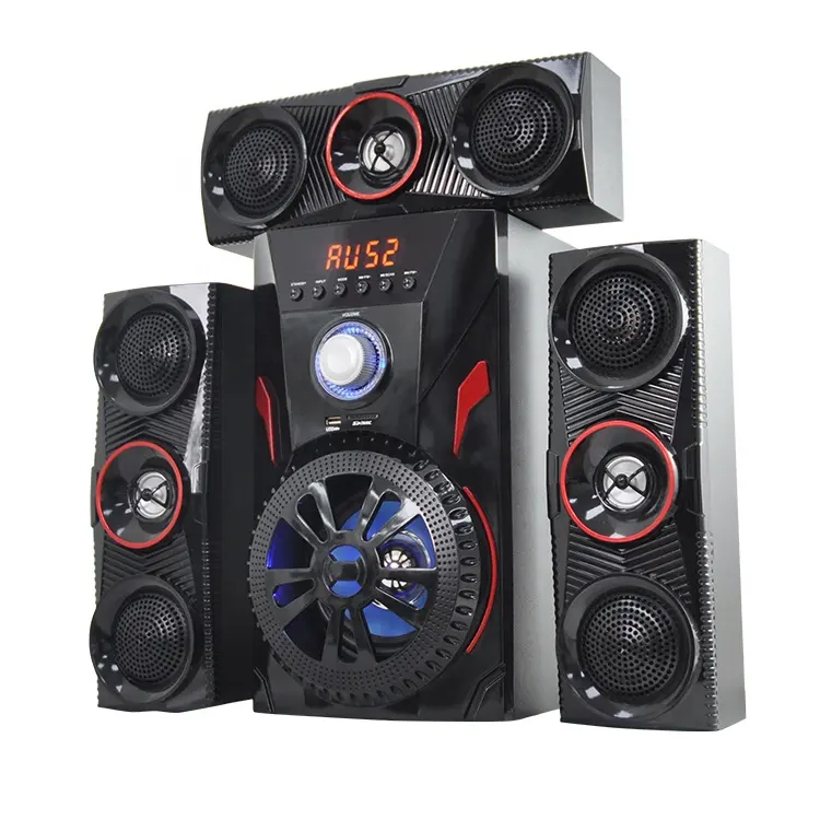 3.1 home theater amplificador criativo rgb luz, alto-falante de cinema, música, grave pesado, subwoofer alimentado por bluetooth, alto-falante hi-fi