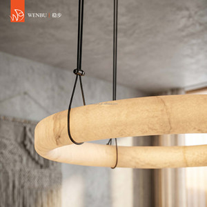 Lampe suspendue en albâtre espagnol pour villa, hôtel, salon, salle à manger, salle de séjour - Product Image 2
