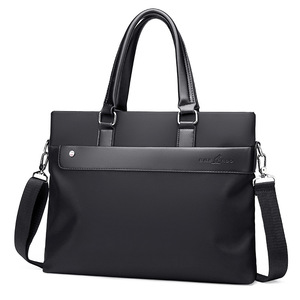 Sac à main d'affaires Oxford tendance, sacoche personnalisable avec logo, fermeture éclair, en nylon avec bandoulière, imperméable, grande capacité, pour ordinateur portable - Product Image 6