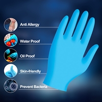 Gants en Nitrile XINGYU du Fabricant, Gants d'Examen Bleus en Nitrile Jetables sans Poudre, Gants en Nitrile Jetables Industriels