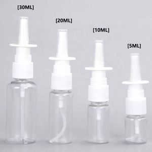 Hot Sale 5ml 10ml 20ml Empty Transparent Rhinitis Anti Allergy Pointed Tip Plastic Nasal <b>Bottle</b> with Pump Sprayer - Product Image 2