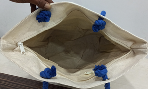 <b>Large</b> Fancy Jute Beach <b>Shoulder</b> <b>Bag</b> with Nice Fashionable Printing Manufacturer in India Kolkata West-Bangla - Product Image 3