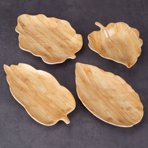Assiettes en bois de forme irrégulière pour fondue, barbecue, snacks, vaisselle japonaise, usage hôtelier et pour fêtes - Product Image 2