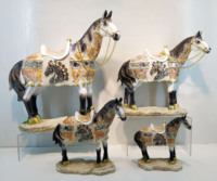 Ornements en laiton faits à la main de qualité supérieure, décoration de table, sculpture d'animaux de cheval, pots, figurines en métal moulé sous pression, cadeau