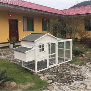 SDC017 บ้านไก่หรูหรา วิลล่าไม้เนื้อแข็ง รูปทรงสี่เหลี่ยม เป็นมิตรกับสิ่งแวดล้อม พร้อมลานวิ่งกลางแจ้ง ลายพิมพ์ ใช้ได้ทุกฤดู - Product Image 6