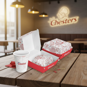 Burger <b>Box</b> Food Grade Paper Packaging High Quality Durable Custom Printed Fast Food Takeaway <b>Box</b> - Product Image 3