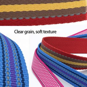 Sangle en tissu tissé en polyester recyclé multicolores arc-en-ciel personnalisée, sangles en tissu jacquard - Product Image 3