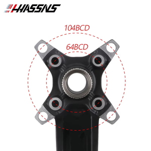 HASSNS 30-42T 170/175mm 1 Corona, Juego <span class=keywords><strong>de</strong></span> Bielas Integrado para <span class=keywords><strong>Bicicleta</strong></span> <span class=keywords><strong>de</strong></span> Montaña, Bielas MTB, Brazos <span class=keywords><strong>de</strong></span> <span class=keywords><strong>Biela</strong></span>, 7-12 Velocidades - Product Image 3