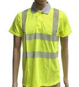 Polo da Lavoro Personalizzata con Logo, Alta Visibilità Arancione, Manica Corta Riflettente con Freccia - Product Image 1