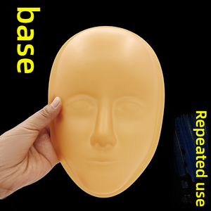 Peau d'entraînement en silicone 5D pour le visage - Coussin facial humain 3D pour la <span class=keywords><strong>formation</strong></span> au microblading des sourcils et au <span class=keywords><strong>maquillage</strong></span> permanent - Product Image 2