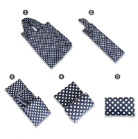 Sac fourre-tout pliant extensible robuste sac pliable d'épicerie en polyester réutilisable 190T