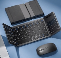 Pliant BT clavier sans fil Trackpad ordinateur portable tablette téléphone bureau Portable souris ensemble
