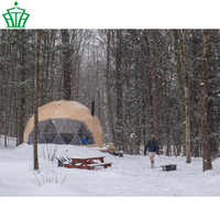 Vente directe d'usine, tente de glamping de luxe, couleur blanche, dôme géodésique