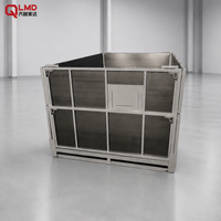 Cage de stockage industrielle en acier robuste et personnalisable de 1000 kg, pliable, en treillis métallique, vente directe usine, fabricant