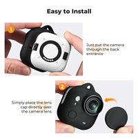 Étui de protection souple en silicone noir K&F Concept avec cache-objectif pour Insta360 GO Ultra