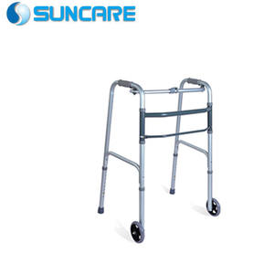 SUNCARE Elderly Products Medical <strong>Walker</strong> Elder Wheel <strong>Frame</strong> <strong>Walker</strong> Mobility Aluminum Alloy Hospital Two-button Folding <strong>Walker</strong> - Product Image 2