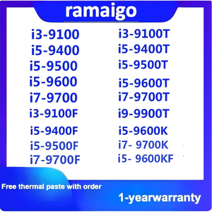 I3 9100 9100F 9100T I5 9400 9400T 9400F 9500 9500T 9500F 9600 9600T 9600K I7 9700 9700T 9700F 9700K I9 9900 9900T CPU Haute Performance - Product Image 3